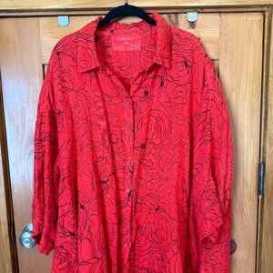 Grizas Button down linen swing tunic